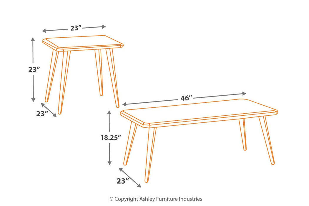 Fazani Dark Brown Table (Set of 3) - Lara Furniture