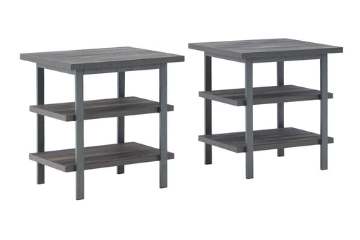 Jandoree Grayish Brown End Table (Set of 2) - Lara Furniture