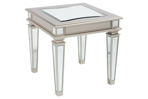 Tessani Silver End Table - Lara Furniture