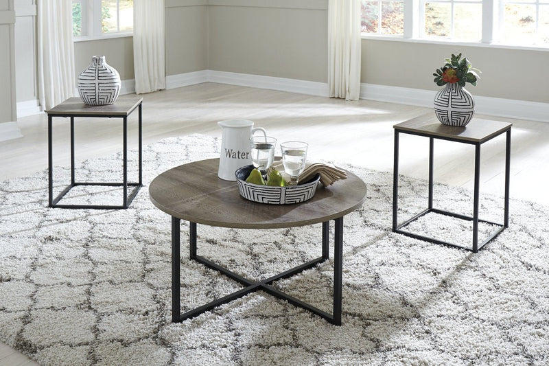Wadeworth Two - tone Table (Set of 3) - Lara FurnitureOccasional Table Set