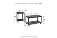 Jandoree Brown/Black Table (Set of 3) - Lara Furniture