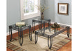 Exeter Black/Brown Table (Set of 3) - Lara Furniture