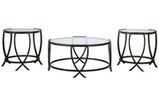 Tarrin Black Table (Set of 3) - Lara FurnitureOccasional Table Set