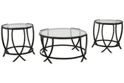 Tarrin Black Table (Set of 3) - Lara FurnitureOccasional Table Set