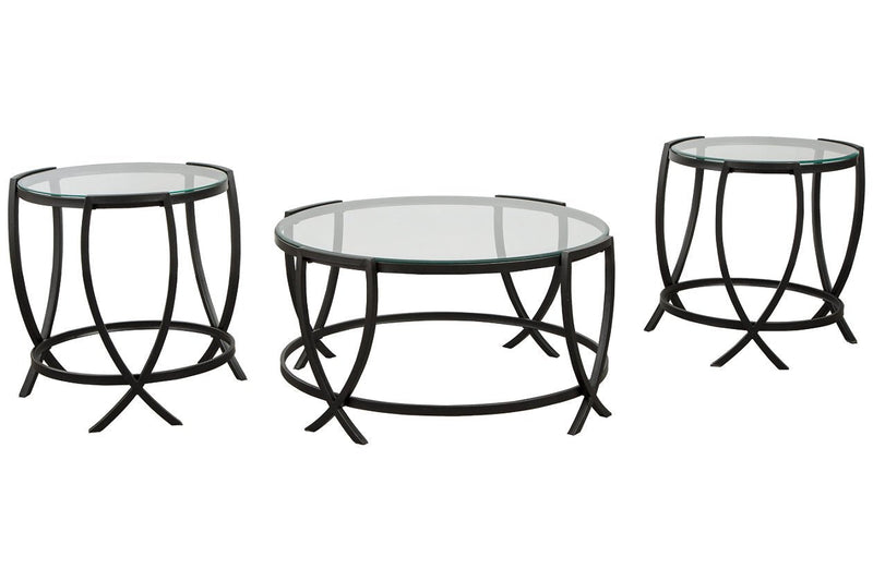 Tarrin Black Table (Set of 3) - Lara FurnitureOccasional Table Set