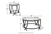 Tarrin Black Table (Set of 3) - Lara FurnitureOccasional Table Set
