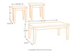 Theo Warm Brown Table (Set of 3) - Lara Furniture