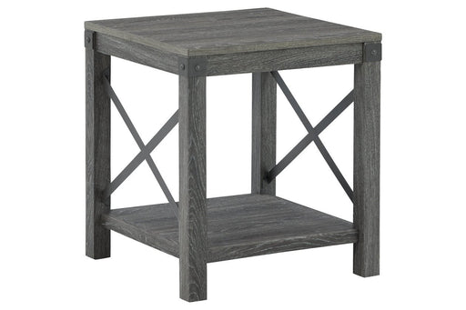Freedan Grayish Brown End Table - Lara Furniture