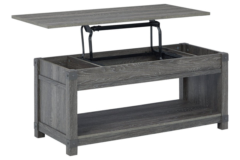 Freedan Grayish Brown Lift - Top Coffee Table - Lara FurnitureCoffee Table
