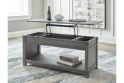 Freedan Grayish Brown Lift - Top Coffee Table - Lara FurnitureCoffee Table