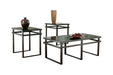 Laney Black Table (Set of 3) - Lara Furniture