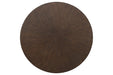 Brazburn Dark Brown/Gold Finish Coffee Table - Lara Furniture