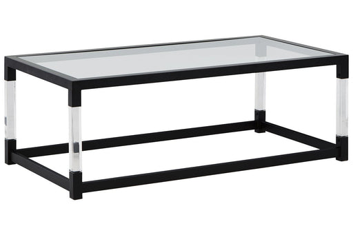 Nallynx Metallic Gray Coffee Table - Lara Furniture