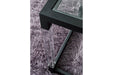Nallynx Metallic Gray End Table - Lara Furniture