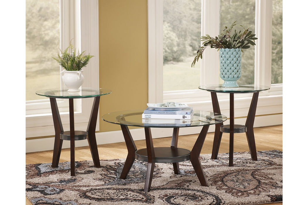 Fantell Dark Brown Table (Set of 3) - Lara Furniture