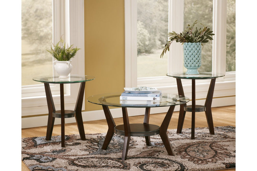 Fantell Dark Brown Table (Set of 3) - Lara Furniture