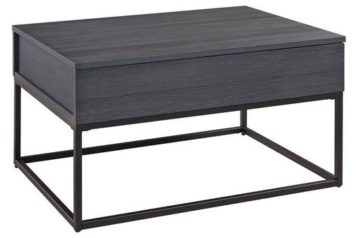 Yarlow Black Lift-Top Coffee Table - Lara Furniture