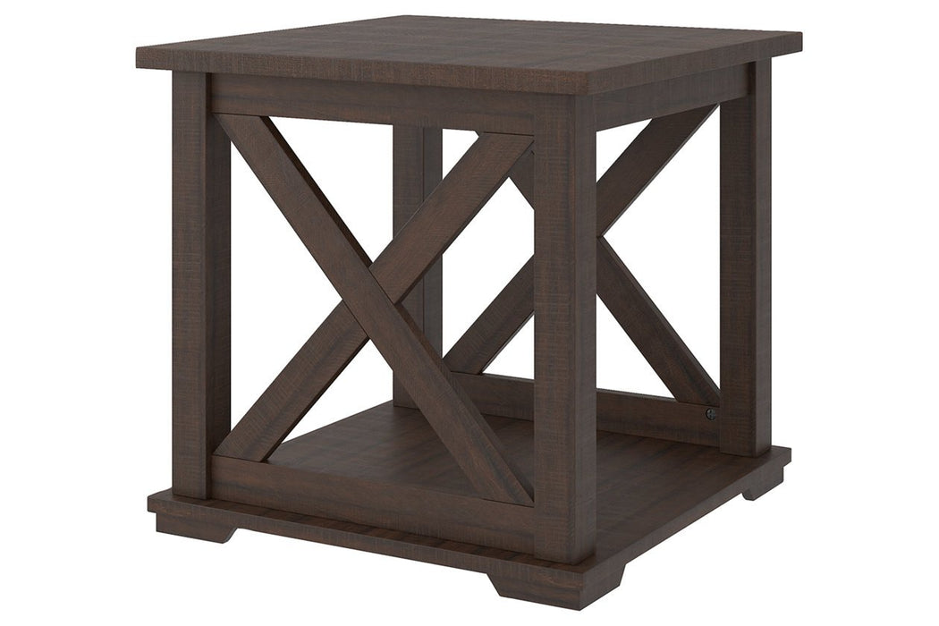 Camiburg Warm Brown End Table - Lara Furniture