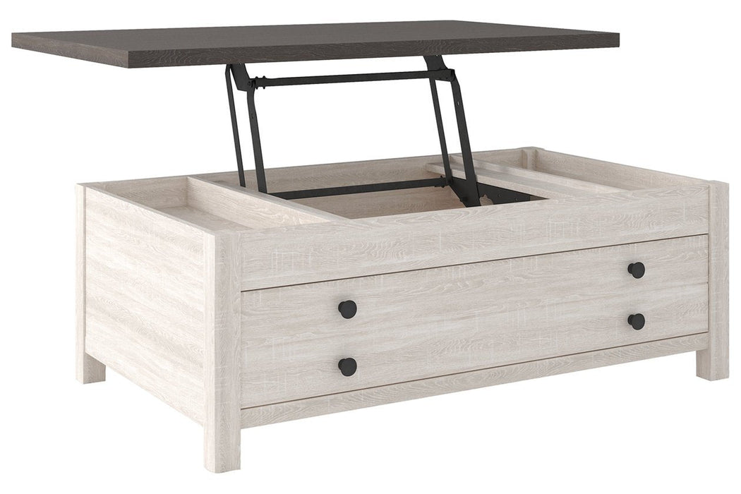 Dorrinson Two-tone Coffee Table with Lift Top - Lara Furniture
