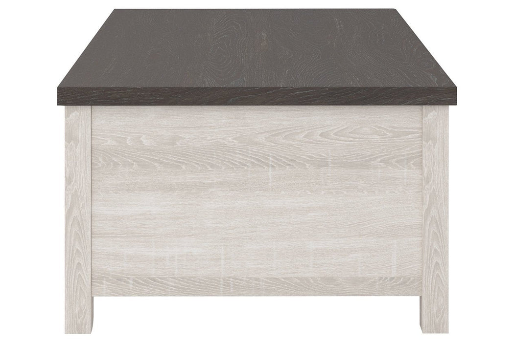 Dorrinson Two-tone Coffee Table with Lift Top - Lara Furniture