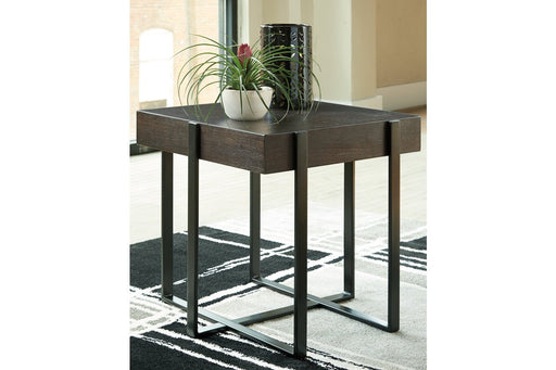 Drewing Light Brown End Table - Lara Furniture