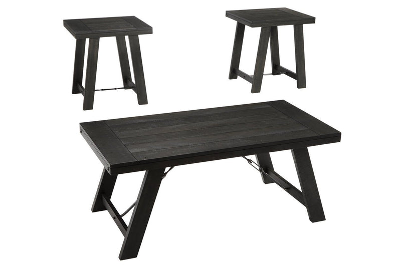 Noorbrook Black/Pewter Table (Set of 3) - Lara FurnitureOccasional Table Set