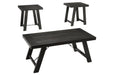 Noorbrook Black/Pewter Table (Set of 3) - Lara Furniture
