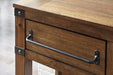 Roybeck Light Brown/Bronze Accent Cabinet - Lara Furniture