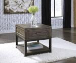 Johurst Grayish Brown End Table - Lara Furniture