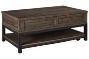 Johurst Grayish Brown Coffee Table with Lift Top - Lara FurnitureCoffee Table