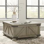 Aldwin Gray Coffee Table with Lift Top - Lara Furniture