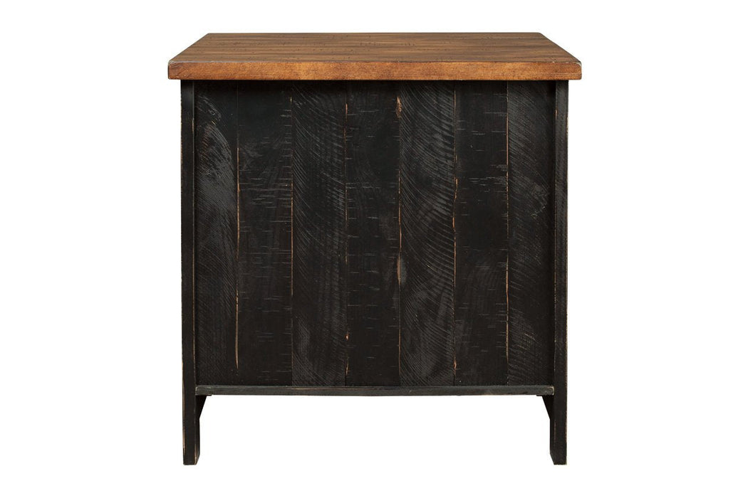 Valebeck Black/Brown End Table - Lara Furniture