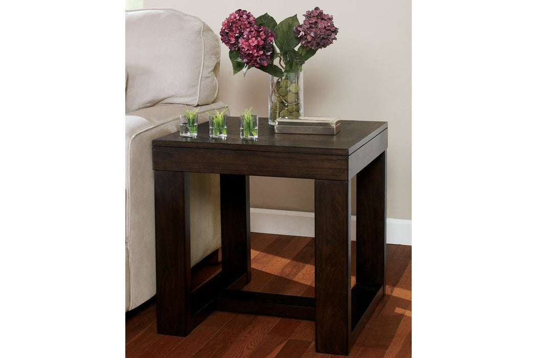 Watson Dark Brown End Table - Lara Furniture