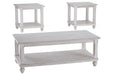 Cloudhurst White Table (Set of 3) - Lara Furniture