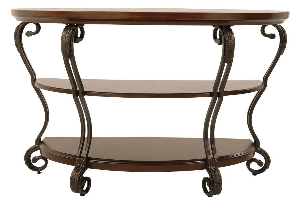 Nestor Medium Brown Sofa/Console Table - Lara Furniture