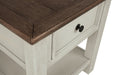 Bolanburg Two-tone Chairside End Table with USB Ports & Outlets - Lara Furniture