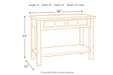 Bolanburg Two-tone Sofa/Console Table - Lara Furniture