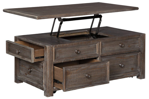 Wyndahl Rustic Brown Coffee Table with Lift Top - Lara Furniture