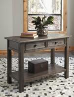 Wyndahl Rustic Brown Sofa/Console Table - Lara Furniture