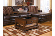 Porter Rustic Brown Coffee Table with Lift Top - Lara Furniture