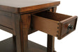 Porter Rustic Brown Chairside End Table - Lara Furniture
