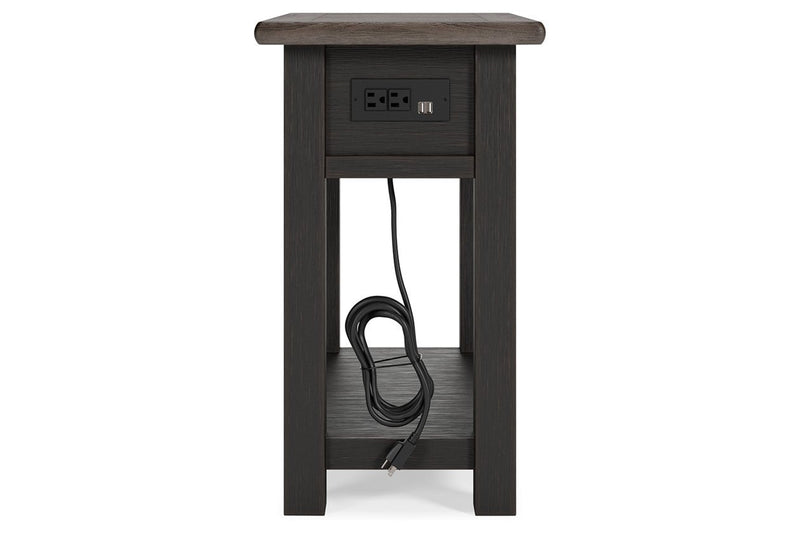 Tyler Creek Two - tone Chairside End Table - Lara FurnitureEnd Table Chair Side