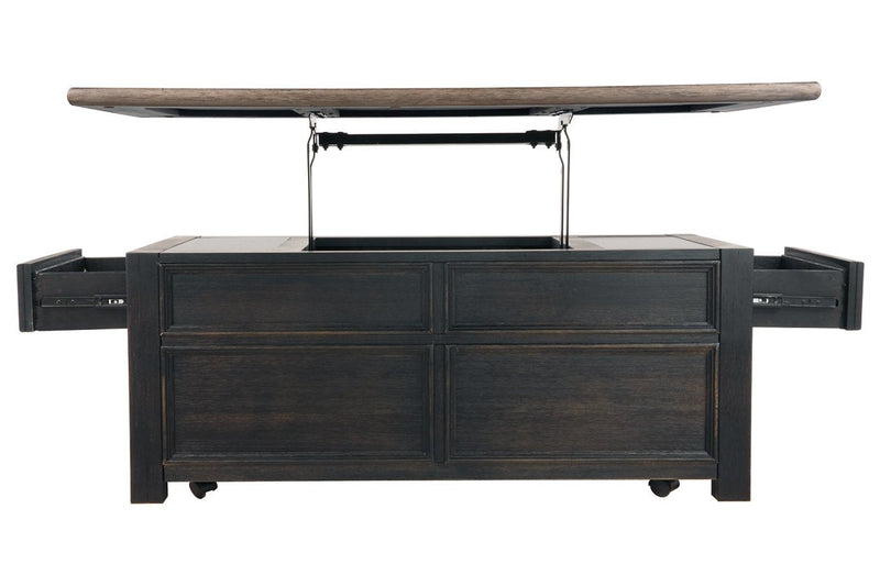 Tyler Creek Grayish Brown/Black Coffee Table with Lift Top - Lara FurnitureCoffee Table
