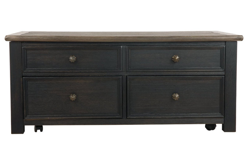 Tyler Creek Grayish Brown/Black Coffee Table with Lift Top - Lara FurnitureCoffee Table