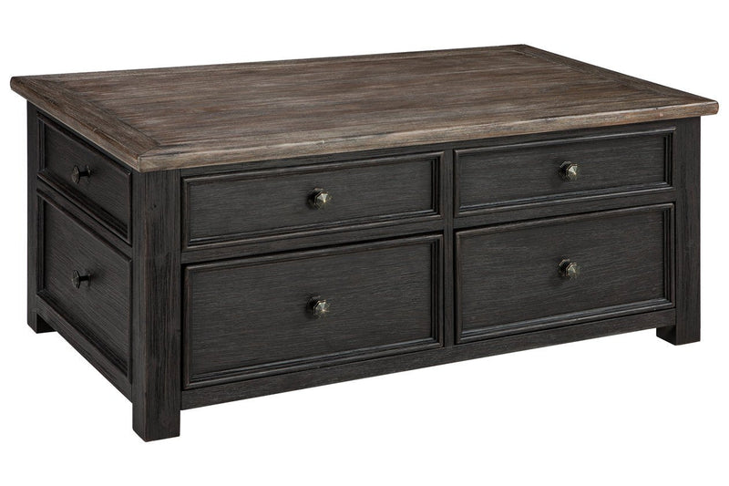 Tyler Creek Grayish Brown/Black Coffee Table with Lift Top - Lara FurnitureCoffee Table