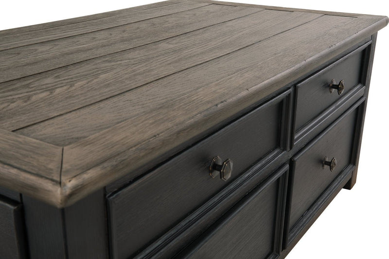 Tyler Creek Grayish Brown/Black Coffee Table with Lift Top - Lara FurnitureCoffee Table