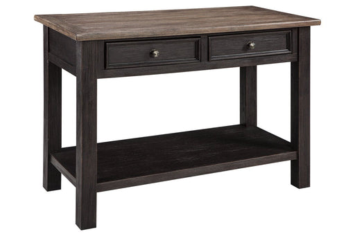 Tyler Creek Grayish Brown/Black Sofa/Console Table - Lara Furniture
