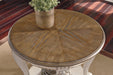 Realyn White/Brown End Table - Lara Furniture