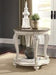 Realyn White/Brown End Table - Lara Furniture