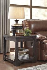 Rogness Rustic Brown End Table - Lara Furniture